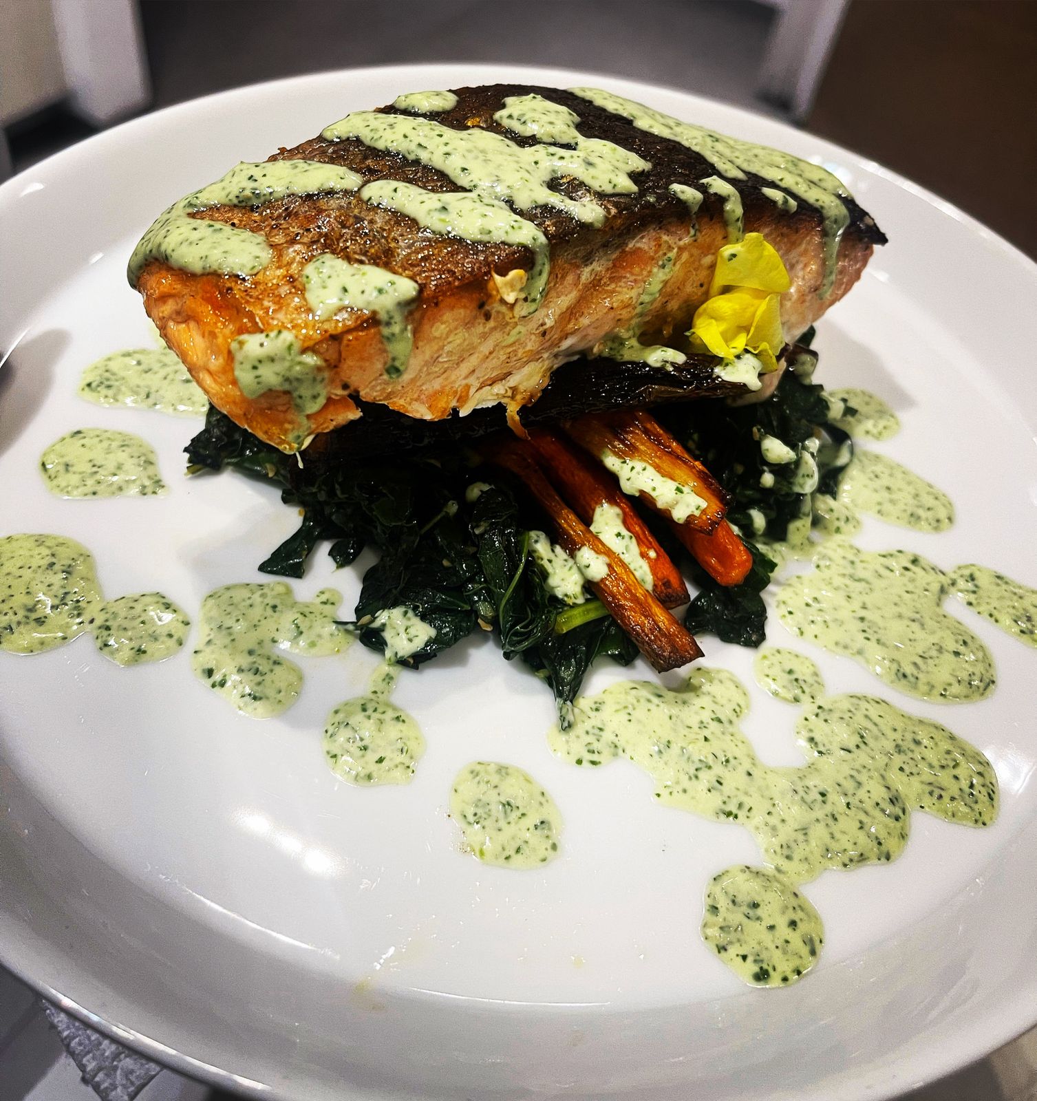 Salmon & Chadon Beni Sauce